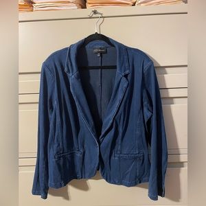 GUC Lane Bryant Stretch Denim Blazer Size 22W